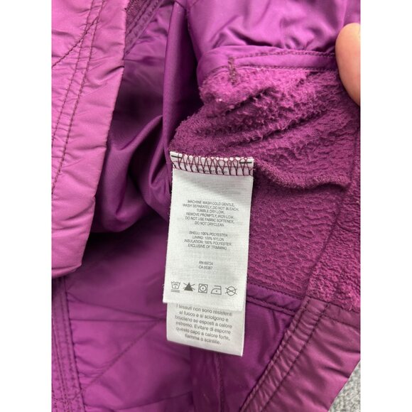 Columbia Jacket Womens XL Purple Fleece Lined Quilted Full Zip Outdoor - Picture 7 of 9